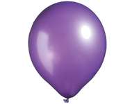 12" Metallic Latex Balloons- Happy Lavender-25/pk