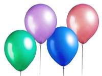12" Metallic Latex Balloons- Happy Assorted-25/pk