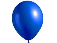 12" Metallic Latex Balloons- Happy Royal Blue-25/pk