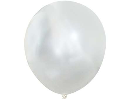 12" Metallic White Balloons 25pk