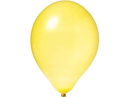 12" Metallic Yellow Balloons 25pk