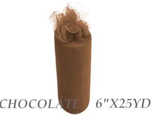 6"x25yd Tulle Rolls - Chocolate