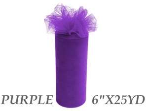 6"x25yd Tulle Rolls - Purple