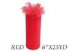 6"x25yd Tulle Rolls - Red