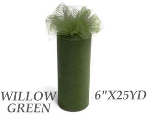 6"x25yd Tulle Rolls - Willow Green