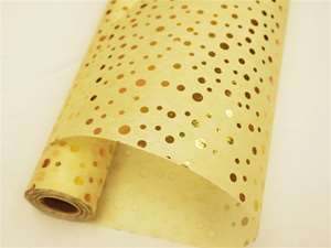 THOUSAND DOT WISHES Non-Woven Fabric Bolt Gold/Ivory 19"x10Yards