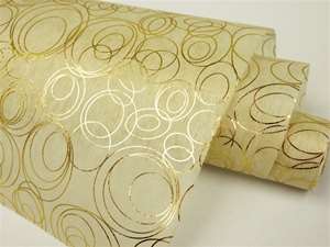BUBBLING WITH PASSION Non-Woven Fabric Bolt Gold/Ivory 19"x10Yards