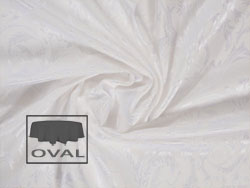 108" x 132" Oval Premium Melrose Tablecloth