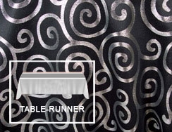 Metallic Scroll Table Runner 12”x108”