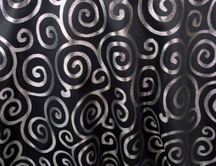 Metallic Scroll 72” Round Tablecloth