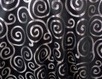 Metallic Scroll Fitted Tablecloth 6 FT Rectangular W/Pleated Corners