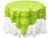 72"x72" Paradise Forest Taffeta Table Overlays - Apple Green