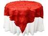 72"x72" Paradise Forest Taffeta Table Overlays - Red