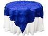 72"x72" Paradise Forest Taffeta Table Overlays - Royal Blue