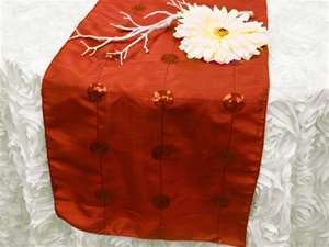 Bejeweled Taffeta Sequin Table Runners  - Red
