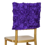 Grandiose Rosette Chair Caps (Square-Top) – Purple