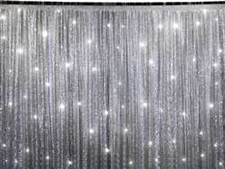 20ft x 10ft Grand Duchess Sequin Backdrop – Silver
