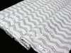Chevron Pattern Fabric Bolt - White / Silver Sequins 54" x 4Yards