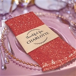 Premium Sequin Napkin for Wedding Banquet Party Table Decoration in Coral
