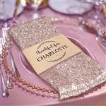 Premium Sequin Napkin for Wedding Banquet Party Table Decoration in Champagne