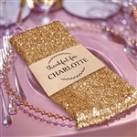 Premium Sequin Napkin for Wedding Banquet Party Table Decoration in Gold