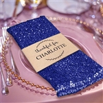 Premium Sequin Napkin for Wedding Banquet Party Table Decoration in Navy Blue