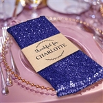 Premium Sequin Napkin for Wedding Banquet Party Table Decoration in Royal Blue