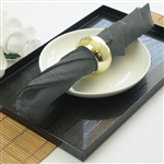 17"x17" Polyester Linen Napkins - 5-Pack - Charcoal Gray