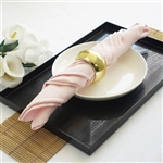 17"x17" Polyester Linen Napkins - 5-Pack - Blush/Rose Gold