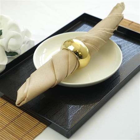 17"x17" Polyester Linen Napkins - 5-Pack - Beige