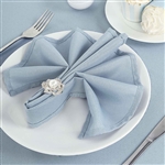 17"x17" Polyester Linen Napkins - 5-Pack - Dusty Blue