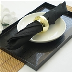 17"x17" Polyester Linen Napkins - 5-Pack - Black
