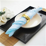 17"x17" Polyester Linen Napkins - 5-Pack - Blue