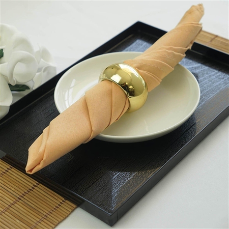 17"x17" Polyester Linen Napkins - 5-Pack - Champagne