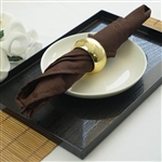 17"x17" Polyester Linen Napkins - 5-Pack - Chocolate