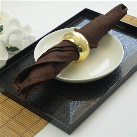 17"x17" Polyester Linen Napkins - 5-Pack - Chocolate