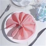 17"x17" Polyester Linen Napkins - 5-Pack - Coral