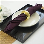 17"x17" Polyester Linen Napkins - 5-Pack - Eggplant