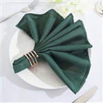 17"x17" Polyester Linen Napkins - 5-Pack - Hunter Emerald Green