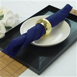 17"x17" Polyester Linen Napkins - 5-Pack - Navy Blue