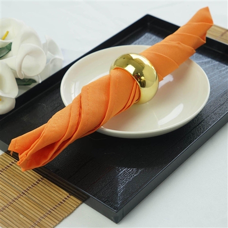 17"x17" Polyester Linen Napkins - 5-Pack - Orange