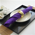 17"x17" Polyester Linen Napkins - 5-Pack - Purple