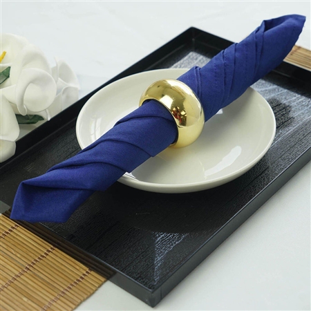 17"x17" Polyester Linen Napkins - 5-Pack - Royal Blue