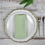 17"x17" Polyester Linen Napkins - 5-Pack - Sage Green