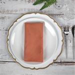 17"x17" Polyester Linen Napkins - 5-Pack - Burnt Orange/Terracotta