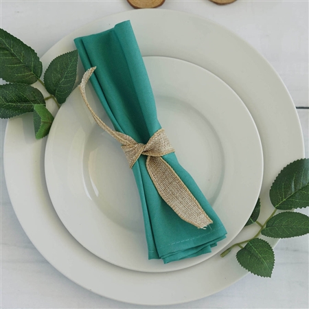 17"x17" Polyester Linen Napkins - 5-Pack - Turquoise