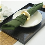 17"x17" Polyester Linen Napkins - 5-Pack - Olive Green