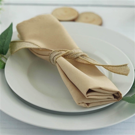 Econoline Polyester Napkins-20"x20" - Beige