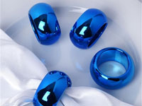 Mid Night Blue Napkin Rings (Acrylic) - Set of 4