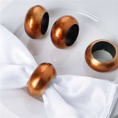 Copper Napkin Rings (Acrylic) - Set of 4